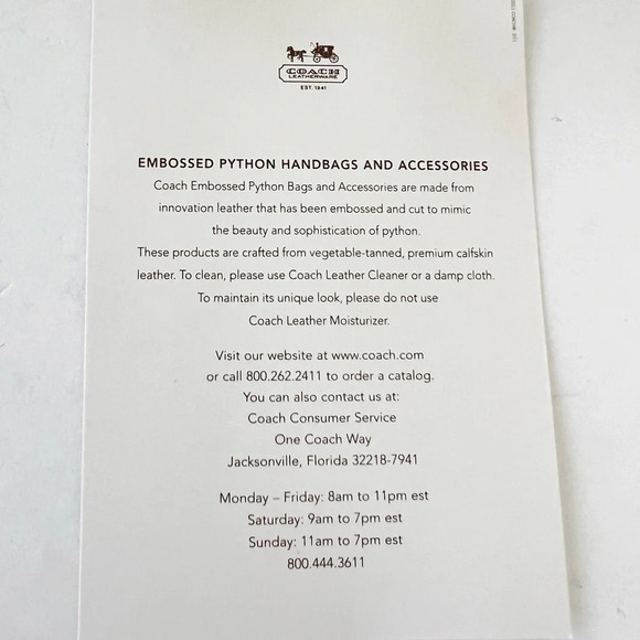 COACH Embossed Faux Python Innovation Leather Bag, Purse. New In Box. Elegant - Picture 4 of 15